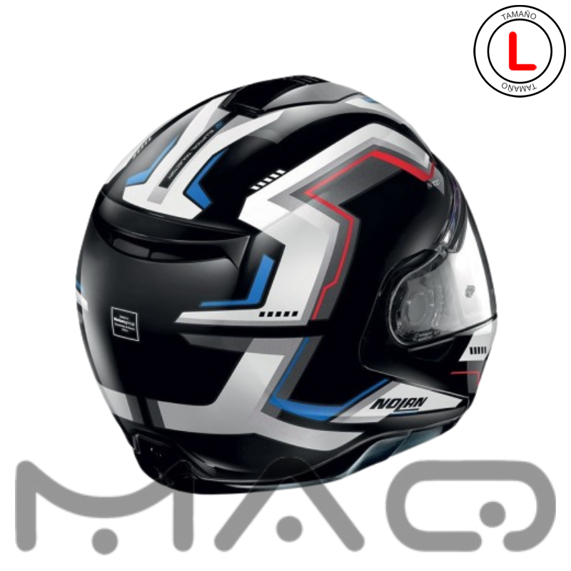 CASCO NOLAN N100 5 UPWIND N COM 63 NEGRO BLANCO ROJO AZUL L Tienda